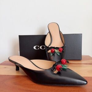 NWT Coach Mule With Cherries size US7